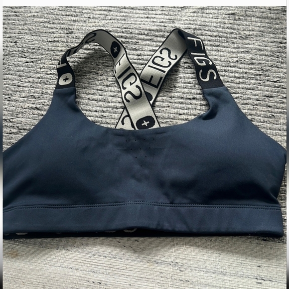 Figs Performance Underscrub Sport Bra XS Navy Blue Stretch - Picture 1 of 4